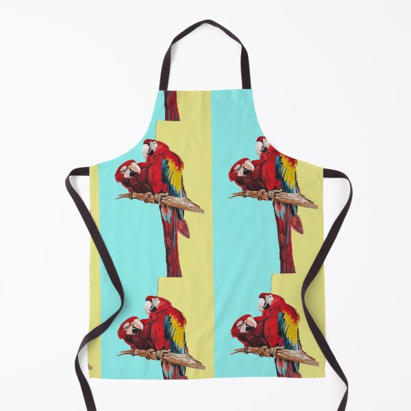 Item preview, Macaw Parrot Watercolor Painting on Aqua and Yellow designed and sold by Sarah Rajkotwala.