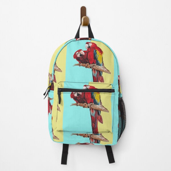 Item preview, Macaw Parrot Watercolor Painting on Aqua and Yellow designed and sold by Sarah Rajkotwala.