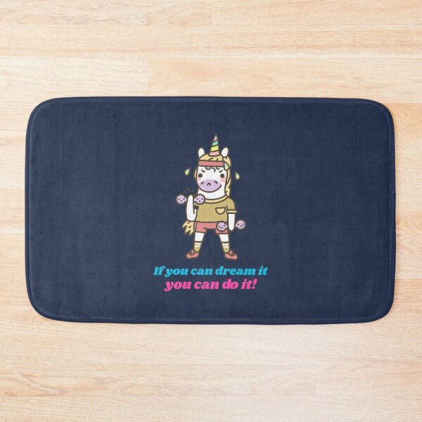 Item preview, Unicorn Motivational Workout If You Can Dream It You Can Do It designed and sold by FitFabFunny.