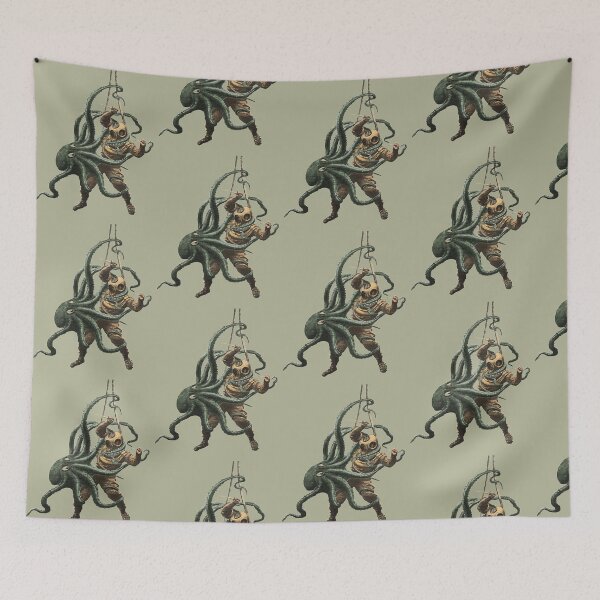 Item preview, Vintage Diver with Diving Helmet Fighting an Octopus designed and sold by urmaddad.