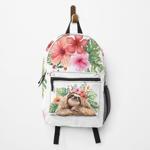 Item preview, Sloth And Tropical Flowers designed and sold by FiveDucklings.