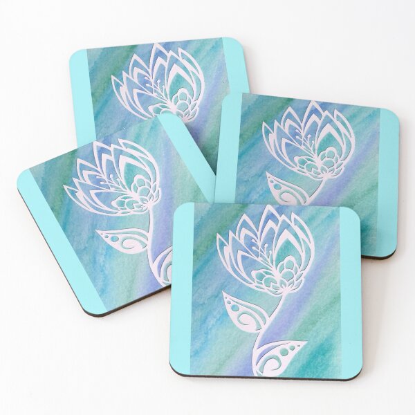 Item preview, Cool colors flower on watercolors designed and sold by Heartcrafts.