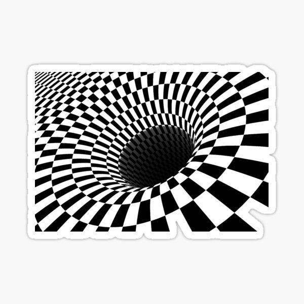 Optical Illusion, Visual Illusion, Cognitive Illusion  Sticker