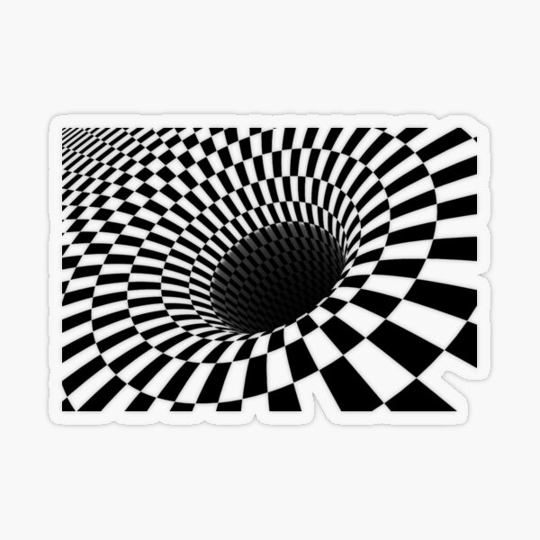 Optical Illusion, Visual Illusion, Cognitive Illusion  Transparent Sticker