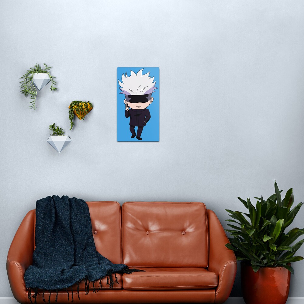 Satoru Gojo Jujutsu Kaisen Chibi Metal Print By Chibify Redbubble