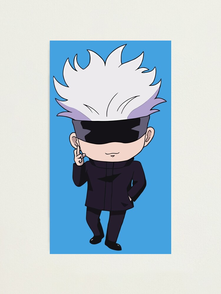 Satoru Gojo Jujutsu Kaisen Chibi Fotodruck Von Chibify Redbubble