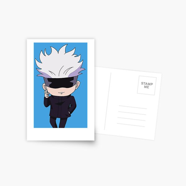 Satoru Gojo Jujutsu Kaisen Chibi Postcard By Chibify Redbubble