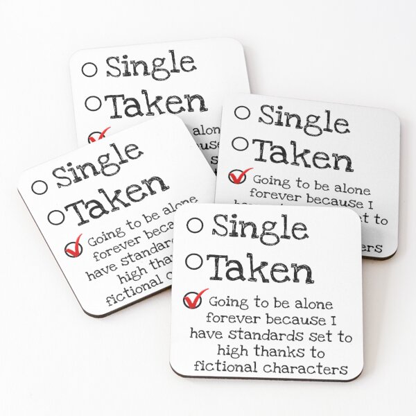 Item preview, Single, taken, alone forever because of fictional characters designed and sold by swanspirate520.