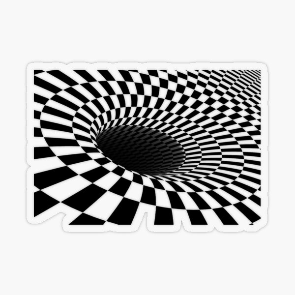 Illusion is a step away from reality and optical illusions are those that relate images we see to others that we visualize, perceive, or relate to Transparent Sticker