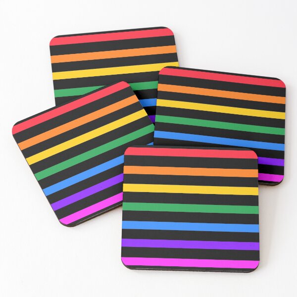 Item preview, Black and rainbow stripes - horizontal designed and sold by LittleBettyMakes.