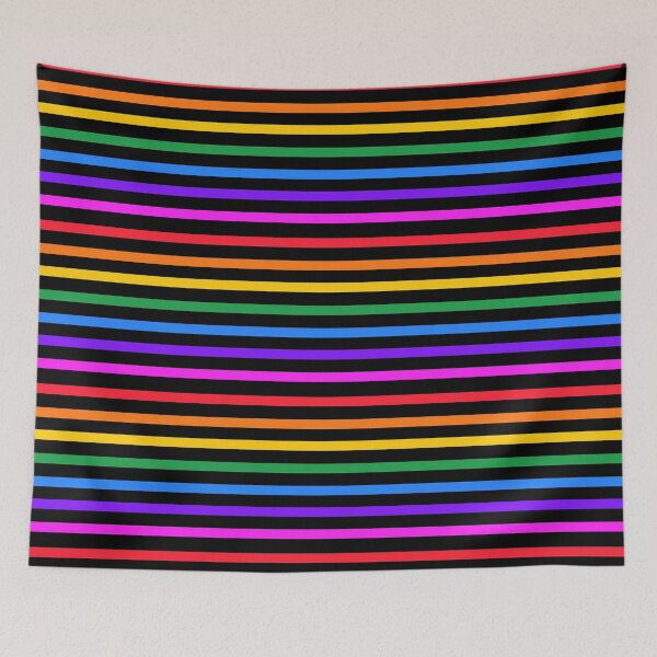 Item preview, Black and rainbow stripes - horizontal designed and sold by LittleBettyMakes.