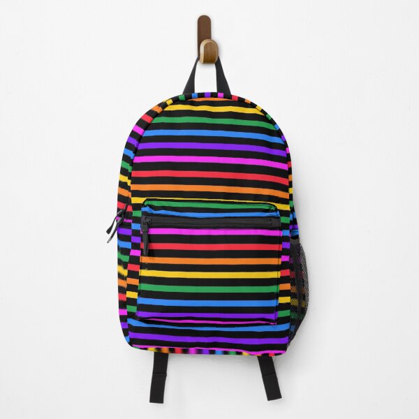 Item preview, Black and rainbow stripes - horizontal designed and sold by LittleBettyMakes.