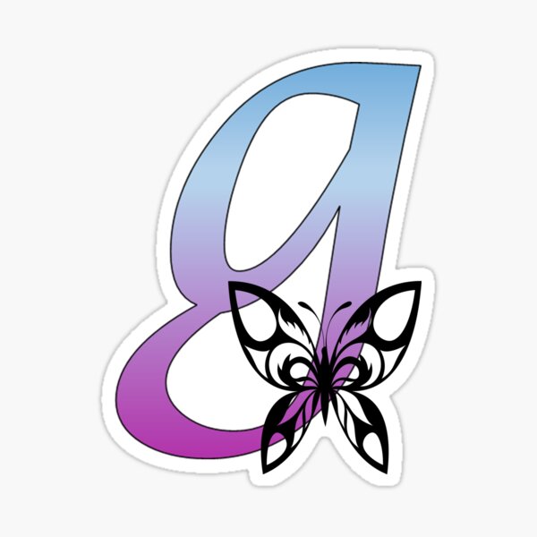 Purple Lettering and Butterflies