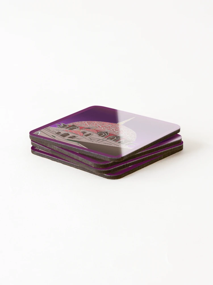 Thumbnail 4 of 5, Coasters (Set of 4), Pink Mosque designed and sold by Rooftang.
