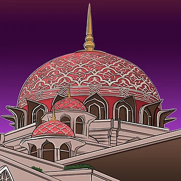 Artwork thumbnail, Pink Mosque by Rooftang