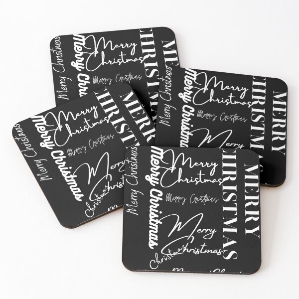 Item preview, Black and White Merry Christmas designed and sold by BhARTi Taylor.