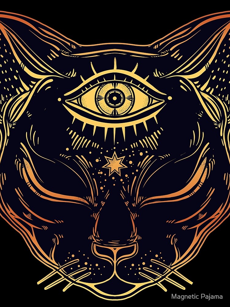 Egyptian Cat with Third Eye Open by MagneticMama