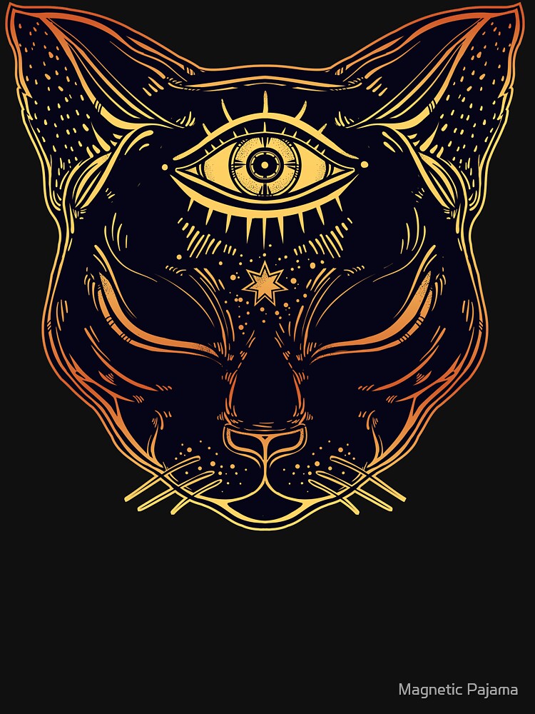 Egyptian Cat with Third Eye Open by MagneticMama
