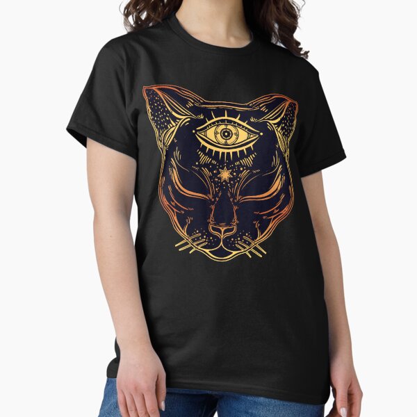 Egyptian Cat with Third Eye Open Classic T-Shirt