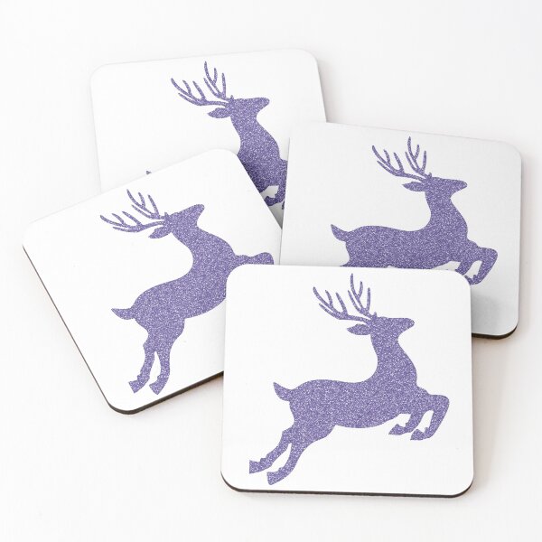 Item preview, Purple Glitter Flying Reindeer designed and sold by JJRenae.