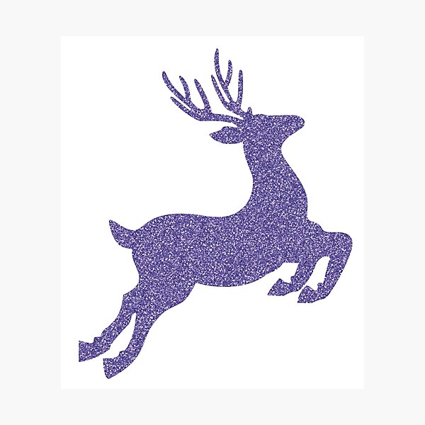 Item preview, Purple Glitter Flying Reindeer designed and sold by JJRenae.