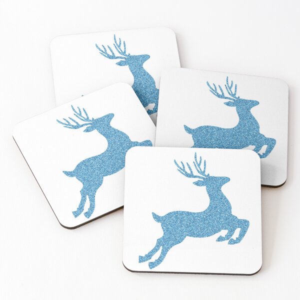 Item preview, Blue Glitter Flying Reindeer designed and sold by JJRenae.