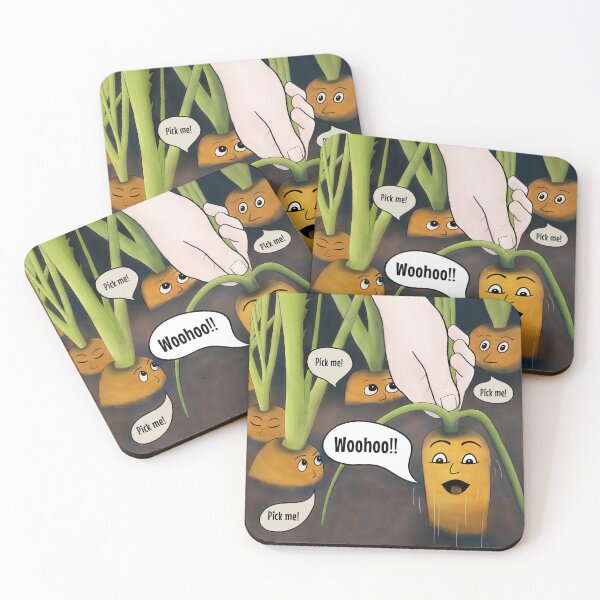 Item preview, Carrots Do Scream  – funny cartoon characters  designed and sold by Crystal Raymond.