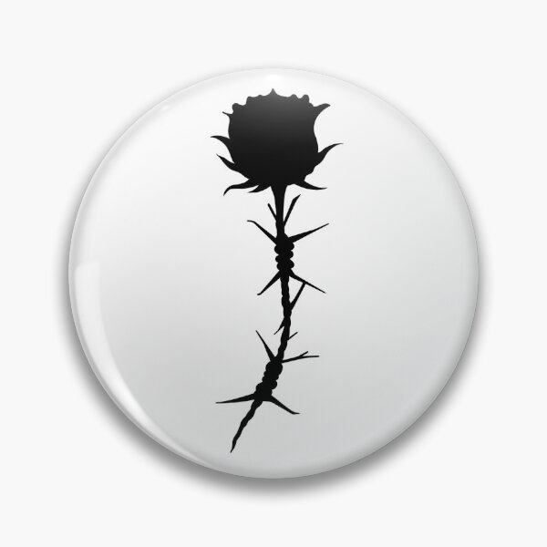 Item preview, Black Barbed Wire Rose Silhouette  designed and sold by Kizza ​.