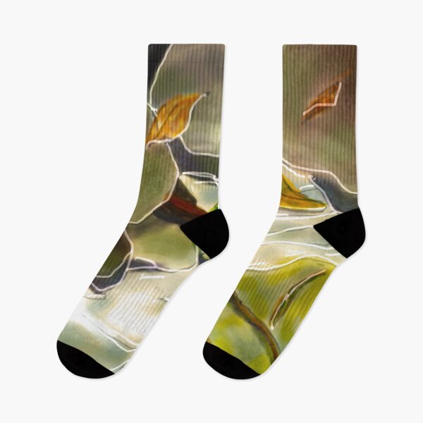Item preview, Rocks and leaves abstract  - green designed and sold by Anne Huth.