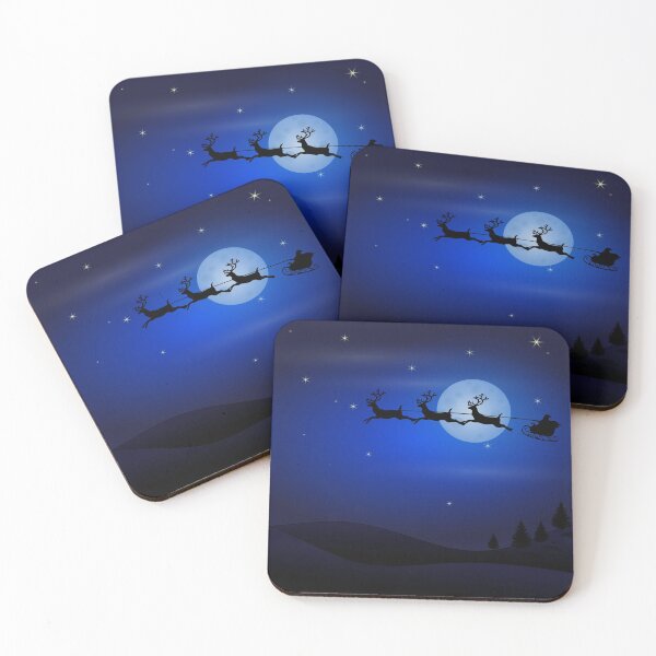 Item preview, Santa flying thru Night Sky designed and sold by simpleones.