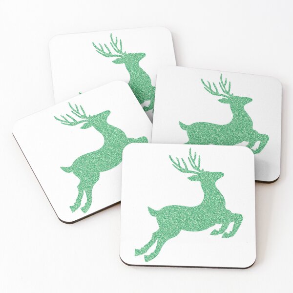 Item preview, Green Glitter Flying Reindeer designed and sold by JJRenae.