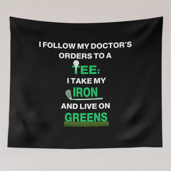 Item preview, Take My Iron and Live On Greens (Funny Golf Tee) designed and sold by molamode.