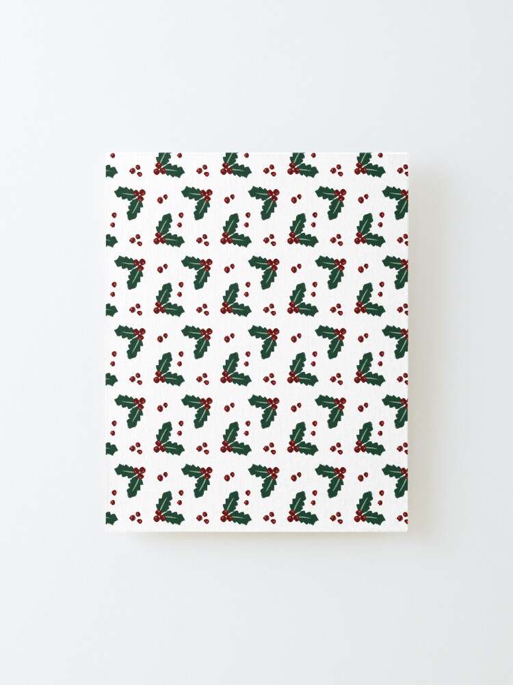 Alternate view of Holly Christmas Pattern Mounted Print