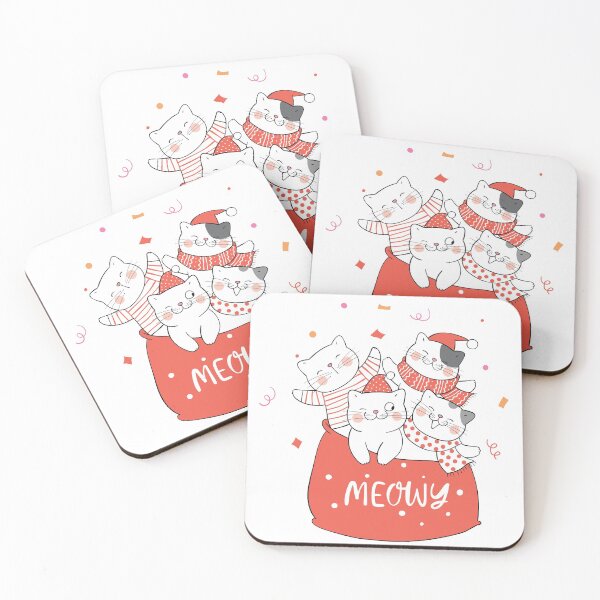 Item preview, Cute Merry Christmas kitties designed and sold by Brendsy.