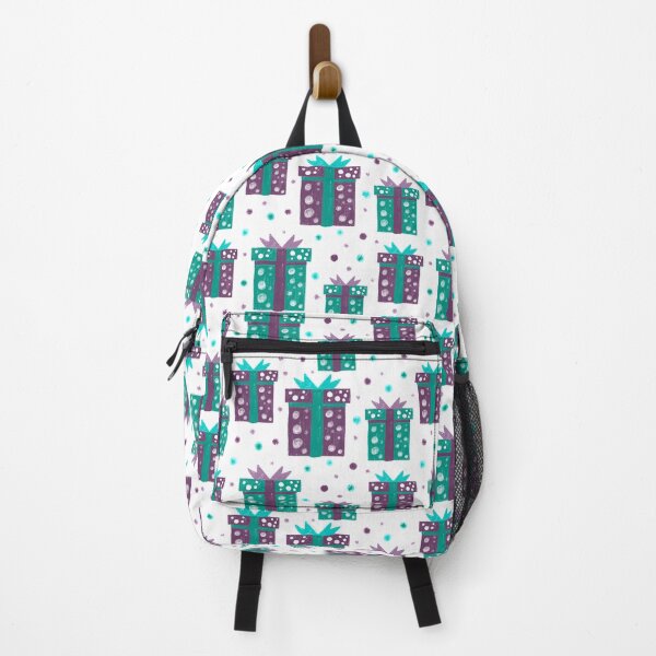 Item preview, Cute Christmas Wrapped Presents Teal Purple Polka Dots Holiday Pattern designed and sold by PlumGood.