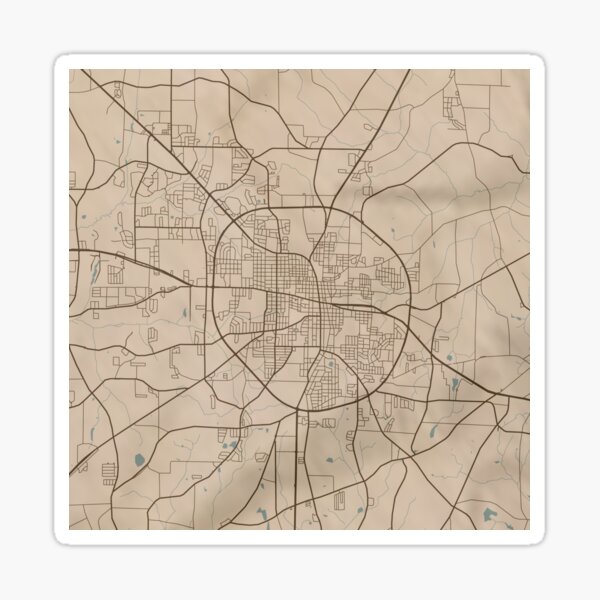 Dothan Sepia Map Sticker