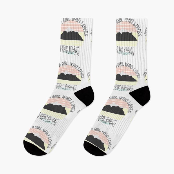 Item preview, Just a girl who loves hiking designed and sold by Catsloversdotme.