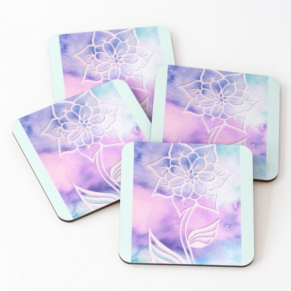 Item preview, Beautiful white flower on watercolor background designed and sold by Heartcrafts.