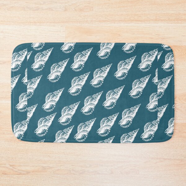 Item preview, tulip shell aloha print pattern blue teal and white designed and sold by maplunk.