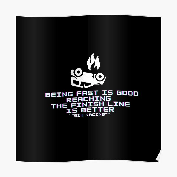 Sim Racing Finish Line Poster