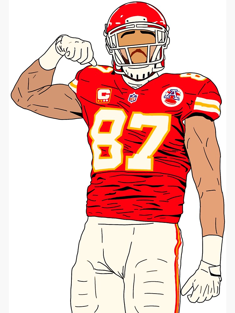 Travis Kelce Jersey Sticker for Sale by cbaunoch