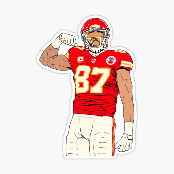 Travis Kelce Jersey Sticker for Sale by cbaunoch