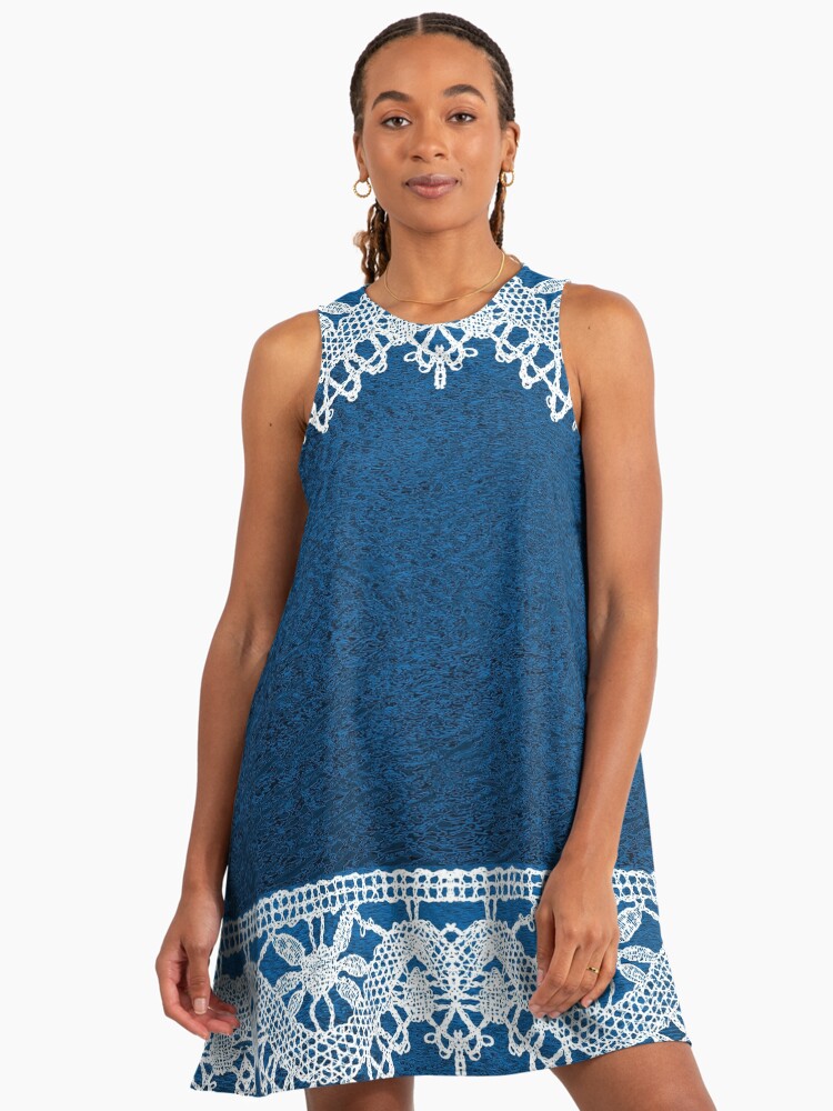 Denim and White Lace" A-Line Dress for Sale by SloganExpress | Redbubble Denim and White Lace" A-Line Dress for Sale by SloganExpress | Redbubble