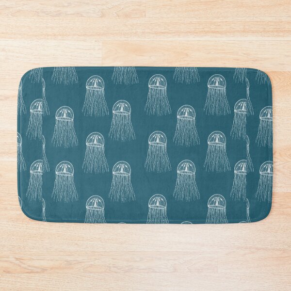 Item preview, jellyfish aloha print pattern hawaii blue teal and white designed and sold by maplunk.