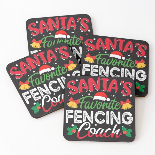 Item preview, Santa is Favorite Fencing Coach designed and sold by GeniusDesignArt.