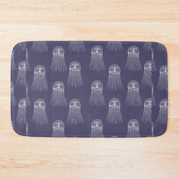 Item preview, jellyfish aloha print pattern hawaii dark purple and white designed and sold by maplunk.