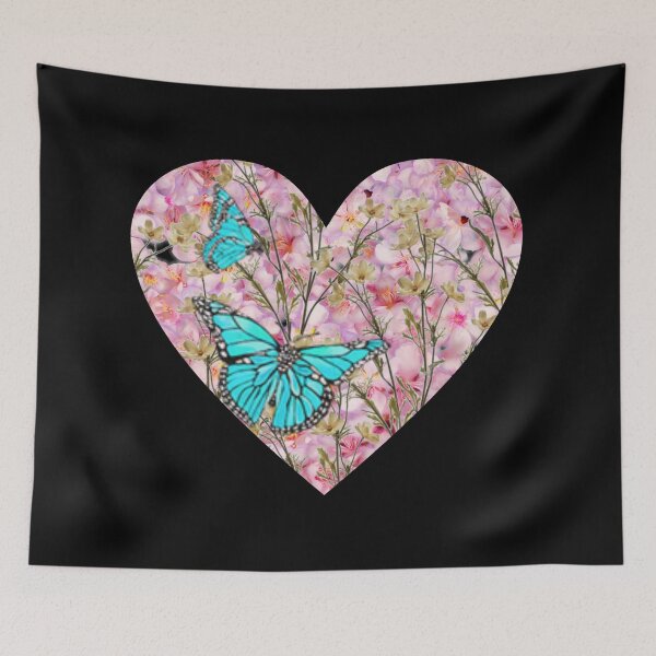 Item preview, Floral Heart with butterflies Design 1 pink designed and sold by JustBeingAlicia.