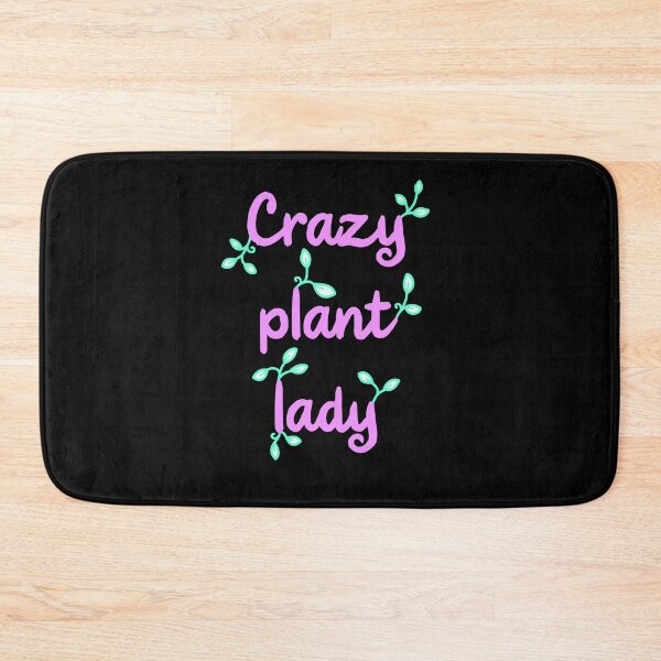 Item preview, Crazy Plant Lady in Pink and Green on Black designed and sold by Whoopsidoodle.