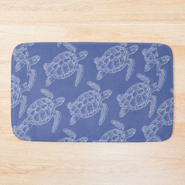 Item preview, turtle aloha print pattern hawaii light blue and white designed and sold by maplunk.