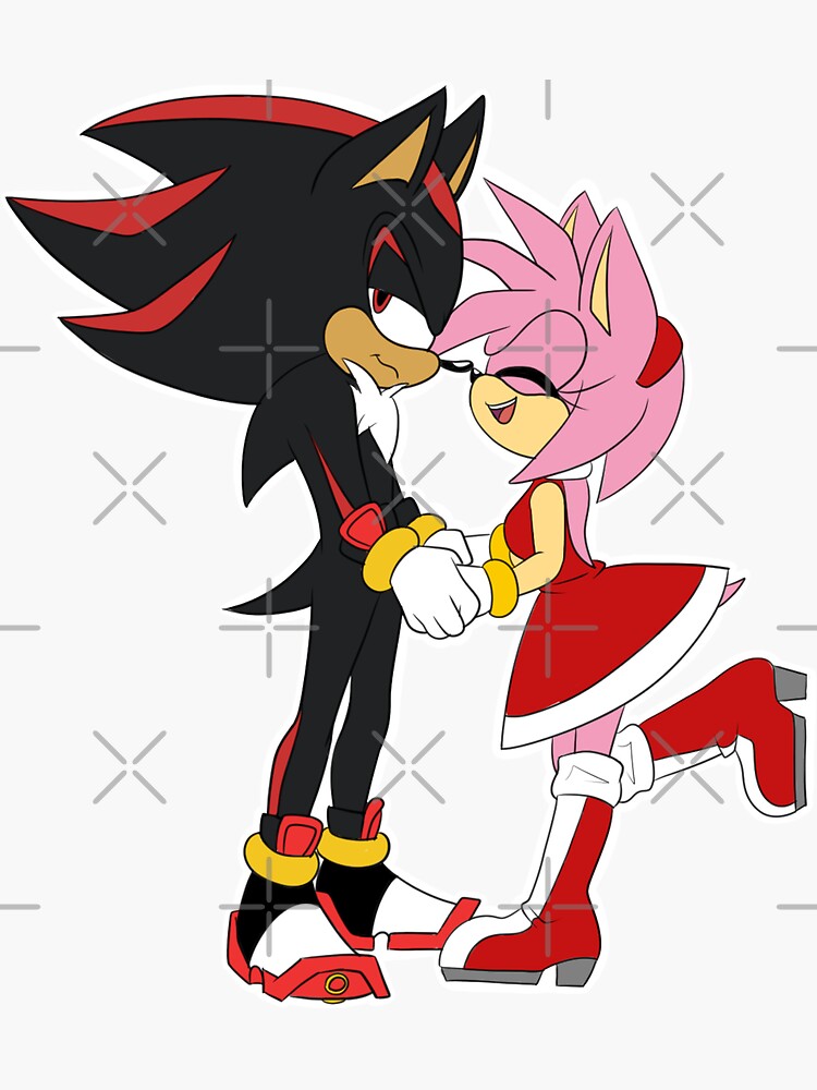 shadow x amy (shadamy) sonic the hedgehog sticker Sticker for